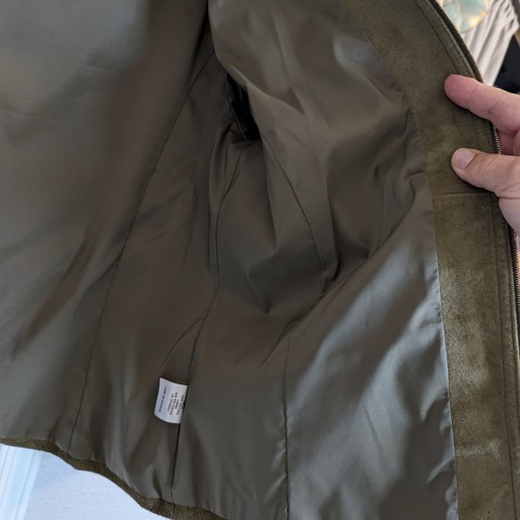 St. John |  Olive |  REAL Leather - Snake & Suede Jacket!! | M | EUC | Rich Mom - Picture 7 of 11